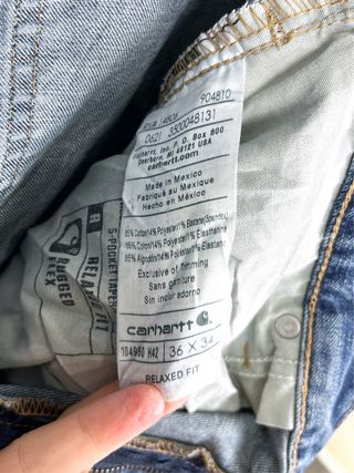 Pantalones Vaqueros Carhartt Trabajo Tiro Bajo Y2K