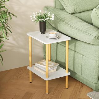 Mesa auxiliar 2 niveles madera.