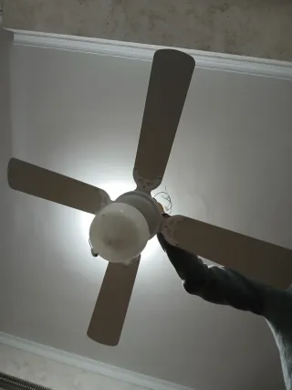 Lámpara Ventilador Techo Blanca
