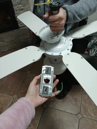 Lámpara Ventilador Techo Blanca