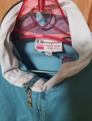 Sudadera con cremallera azul