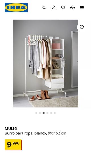Burro Ropa MULIG IKEA NUEVO