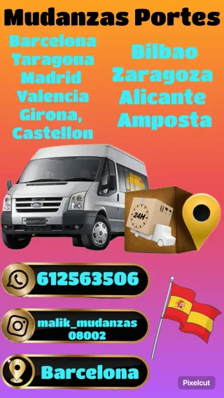 Mudanzas Baratas Barcelona 24/7 disponible