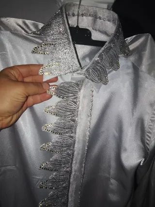 Traje de Novio Brillante Plateado