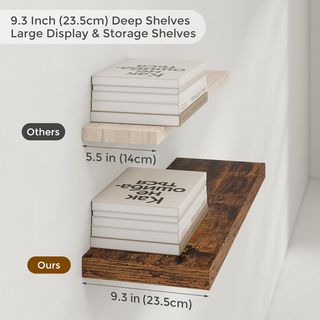 Estantes de pared Vintage Madera 60x20 cm (2 uds)