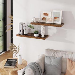 Estantes de pared Vintage Madera 60x20 cm (2 uds)