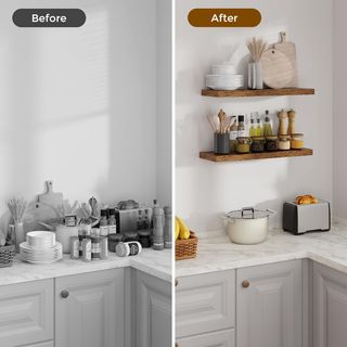 Estantes de pared Vintage Madera 60x20 cm (2 uds)