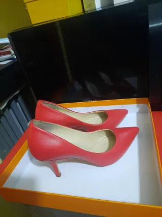 Scarpe décolleté rosse donna