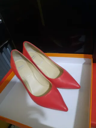 Scarpe décolleté rosse donna