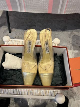 Zapatos de tacón Lanvin Paris color champagne