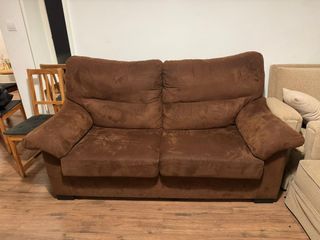 Sofá de 2 plazas marrón