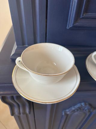 Set 2 Tazze Porcellana Vintage Oro