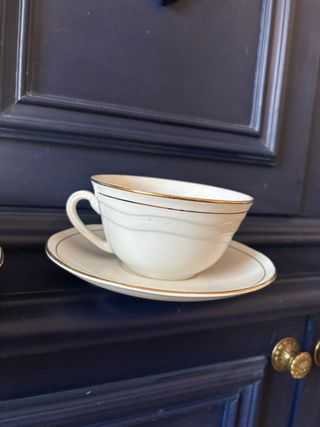 Set 2 Tazze Porcellana Vintage Oro