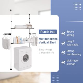 Estante telescópico para lavadora