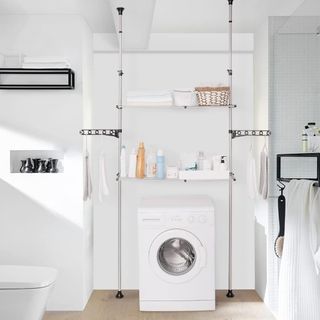 Estante telescópico para lavadora