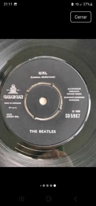 The Beatles Michelle / Girl Vinilo Dinamarca