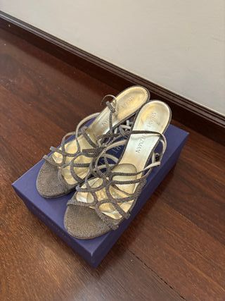 Sandalias Stuart Weitzman Joya Doradas/Plateadas