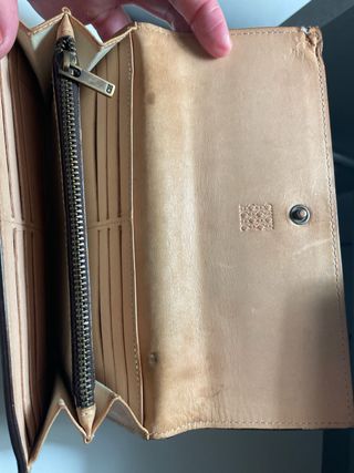 Cartera Carolina Herrera Azul y Marrón