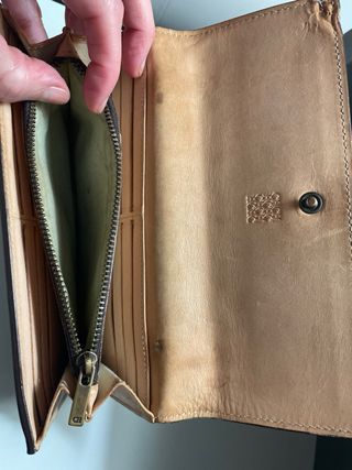 Cartera Carolina Herrera Azul y Marrón