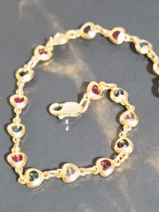 Pulsera Vintage Corazones Multicolor