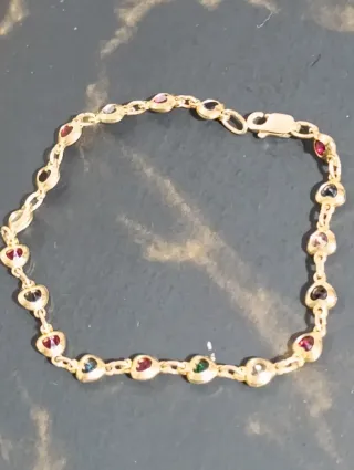 Pulsera Vintage Corazones Multicolor