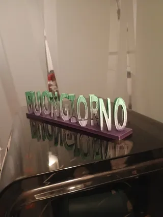 Scritta Buongiorno Un Cazzo Reversibile, rainbow