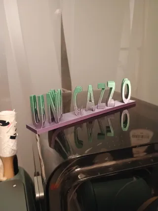 Scritta Buongiorno Un Cazzo Reversibile, rainbow