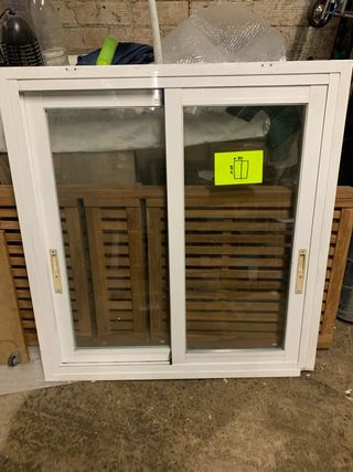 Ventana aluminio blanco corredera