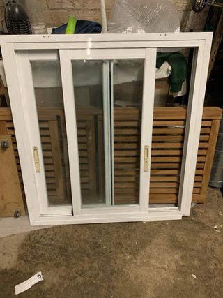Ventana aluminio blanco corredera