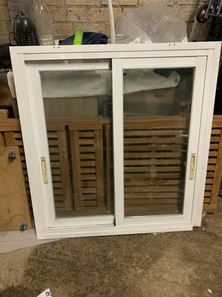 Ventana aluminio blanco corredera