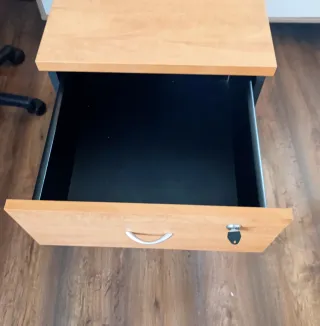 Mueble oficina 2 cajones con ruedas y llave