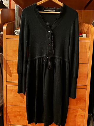 Abito donna lana nero