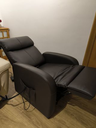 Sillón de piel ajustable masaje ergonómico