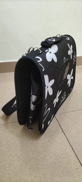 Transportín para mascotas con estampado floral