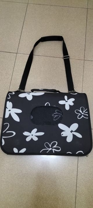 Transportín para mascotas con estampado floral