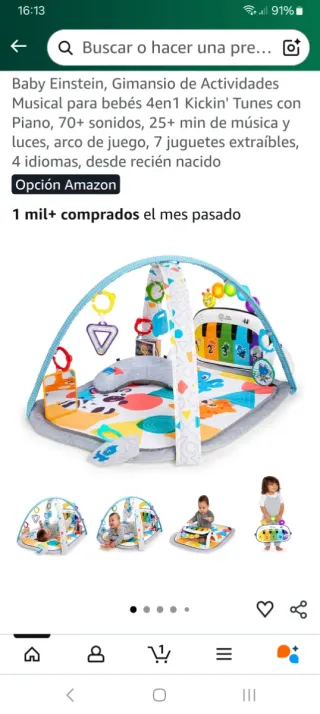 Gimnasio Bebé Piano 4en1 Kickin' Tunes