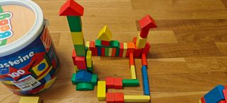 Bloques de madera construcción