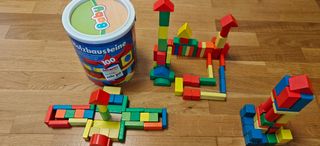 Bloques de madera construcción