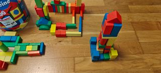 Bloques de madera construcción