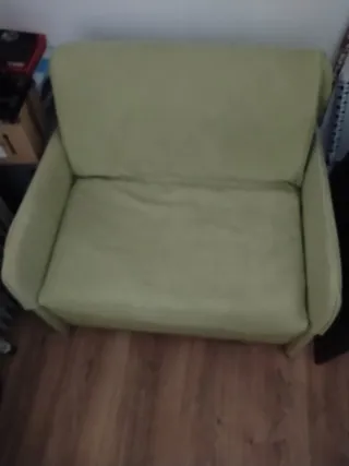 Sofá Cama Verde Tela