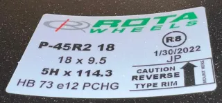 Llantas Rota 18 Pulgadas