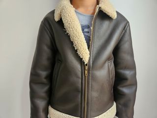 Cazadora aviador piel niño Zara