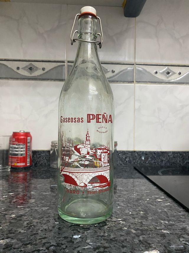 Botella de gaseosa PEÑA vintage