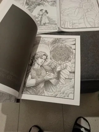 Schede da colorare fantasy per adulti angeli fate