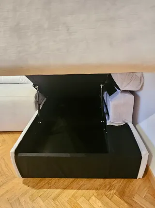 Sofá chaise longue beige + Canapé