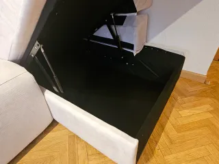 Sofá chaise longue beige + Canapé