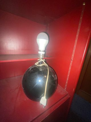 Lámpara Nocturna Redonda Negra