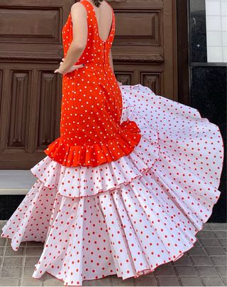 Traje Flamenca Lunares Rojo Talla 38/40