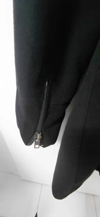 Abrigo paño negro talla L