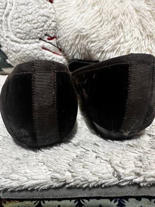 Bailarinas CH terciopelo negro y marrón